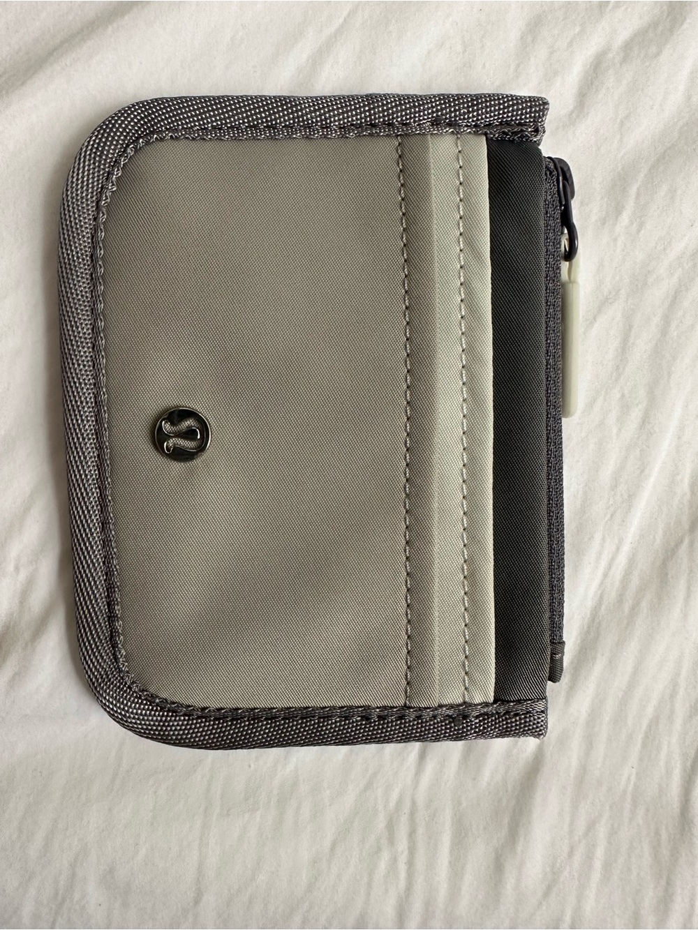 lululemon athletica Gray Bifold Wallet with Dark Trim